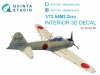 Quinta Studio QD72163 A6M2 Zero (Nakajima Prod.) 3D-Printed coloured Interior on decal paper (Tamiya) 1/72